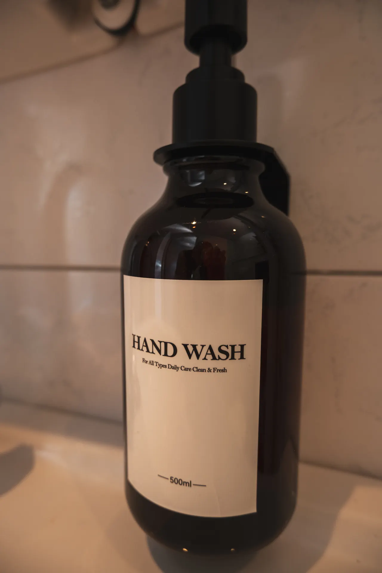 Handzeep in de badkamer van Huisje Pip